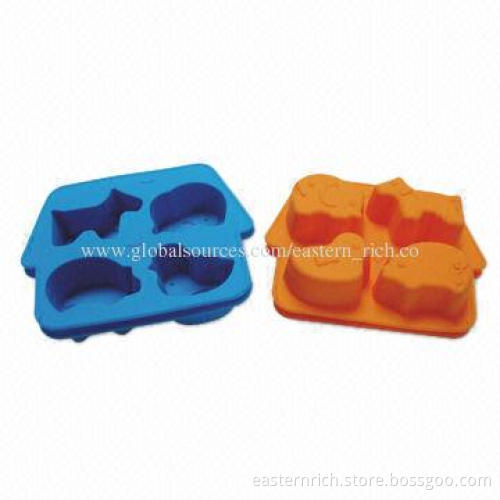Silicone mini cookie mould, animal design, 10.1x7.8x2cm